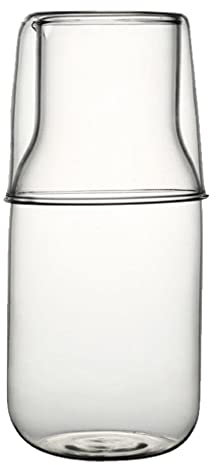 susiodeu Bicchiere per acqua in vetro Portatile in stile giapponese Trasparente Riutilizzabile 370 ml Bottiglia per bere lavabile resistente al calore Tazza da tè con coperchio