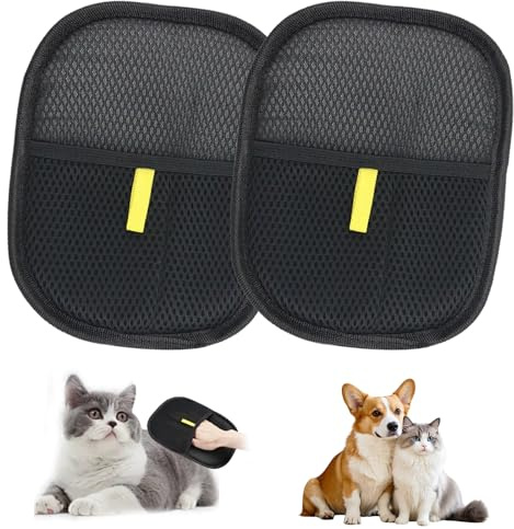 DGMI Rimuovi Peli per Cani e Gatti, Guanto Peli Gatto, Spazzola Magica Elimina Peli, Antistatici, Lavabili e Riutilizzabili, per Rimuovere Peli da Vestiti, Divani, Auto, Tappeti, Letti