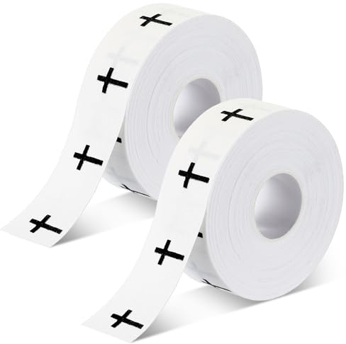 Halloscume 2 Rolls Hockey Tapes Baseball Christian Faith Cross Baseball Grip Bat Tape 15 Yard Lacrosse Softball Bats Sticks Wraps for Soccer Sports Athletic Gift Ice Skate Supplies(White,Cross)