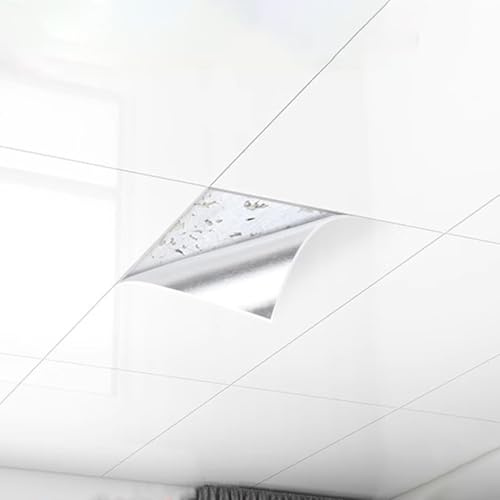Piastrelle per Soffitti Pannelli Autoadesivi per Soffitti da Bagno in Polistirolo - Piastrelle Decorative PVC Impermeabili con Texture Marmo, Fai da Te per Rivestimenti Pareti e Controsoffitti(F,20pcs