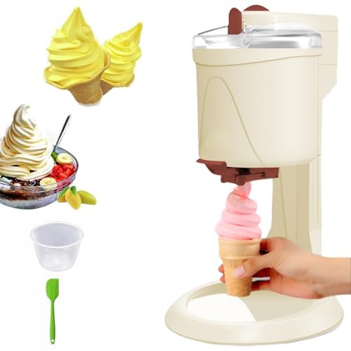 Macchina per Gelato Soft Serve – Macchina Automatica 1L per Yogurt Gelato & Dessert per La Casa – Gelatiera Fai da Te con Ciotola Rimovibile – Compatta E Facile da Usare per Dolci in Famiglia