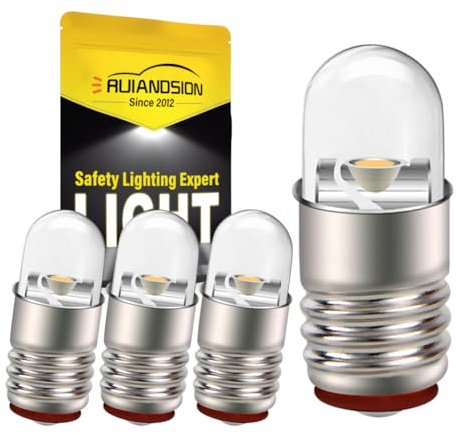 Ruiandsion Bombilla E5 LED 3-24V 2200K 4ud paneles de control