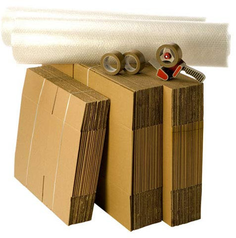 Kit Trasloco Appartamento 90-100 MQ: 40 Scatole + 2 Scatole Porta Abiti + Accessori