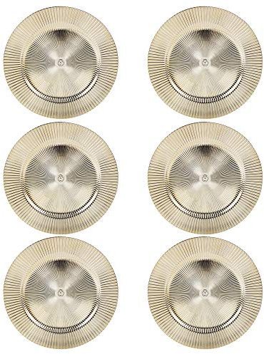 Assiettes de présentation en plastique - idéales pour Noël - 33 cm Or - Starburst.