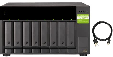 QNAP TL-D800C 8 Bay Desktop JBOD Storage Enclosure with USB 3.2 Gen 2 Type-C Connectivity