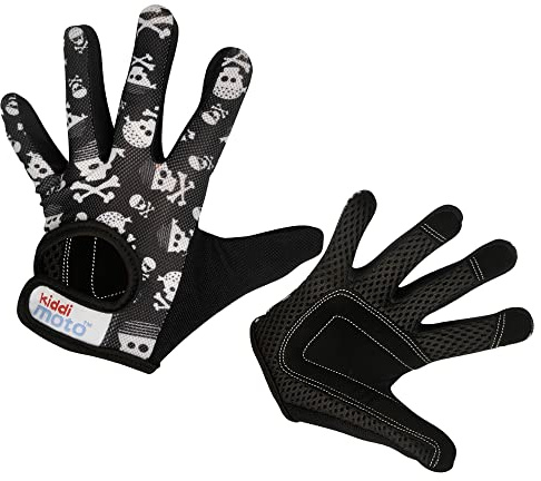 Kiddimoto Guantes de ciclismo para niños | Guantes antideslizantes para niños y niñas | Guantes de bicicleta de montaña de dedo completo para BMX, MTB, gimnasia, scooters, monopatín, bicicleta de