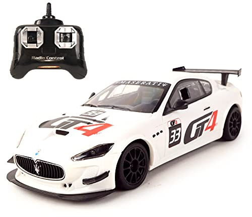 TURBO CHALLENGE - Maserati GT4 - RC Prestige - 093101 - Voiture Télécommandée - Blanc - 1/24 - Piles Non Incluses - Plastique - À Partir de 6 Ans