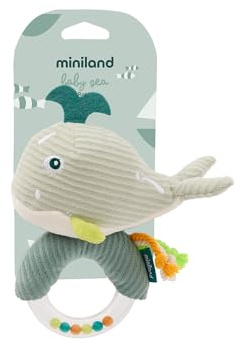 Miniland – Hochet pour bébé : souple, léger et stimulant, idéal pour les premières découvertes sensorielles dès la naissance (océan)