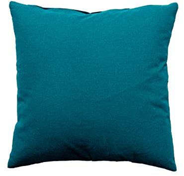 Enjoy Home – Coussins Panama – Déhoussable par Zip - 100% Coton – Tissu certifié Oeko-TEX – 40x40 cm - Coloris Bleu Canard