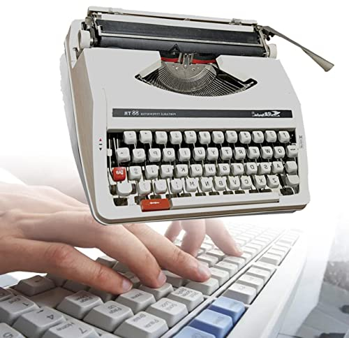 XDLYWUZIQ Vintage Schreibmaschine, Klassische tragbare manuelle Schreibmaschine, nostalgisches Geschenk für Schriftsteller/Geschenk für Vintage-Liebhaber/Geschenk für Schreibmaschinenliebhaber
