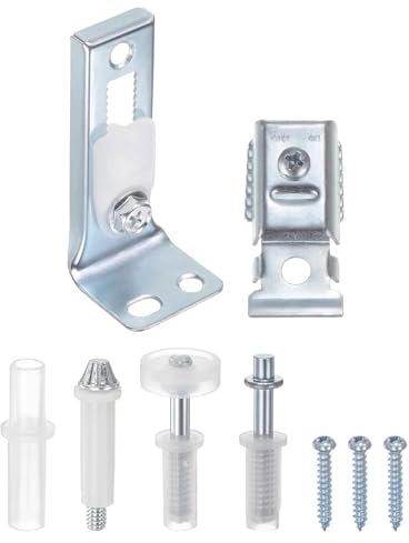 sourcing map Le kit de quincaillerie pour porte pliante comprend un pivot supérieur et inférieur, un support et une roue de guidage pour porte de placard pliante pour porte accordéon porte de grange