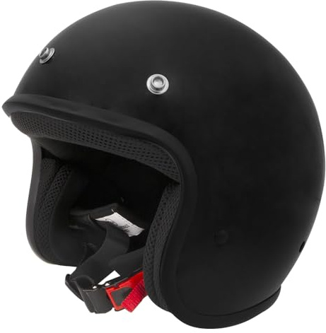 Zorax Open Face Motorcycle Helmet Black L (59-60cm)