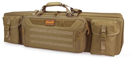 Gun Tac 2 Taktische Waffentasche Futteral mit Rucksackfunktion für Zwei Langwaffen (Khaki)