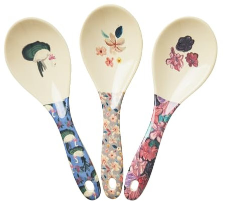 Rice 3 x Salatlöffel aus Melamin A New York Minute Prints