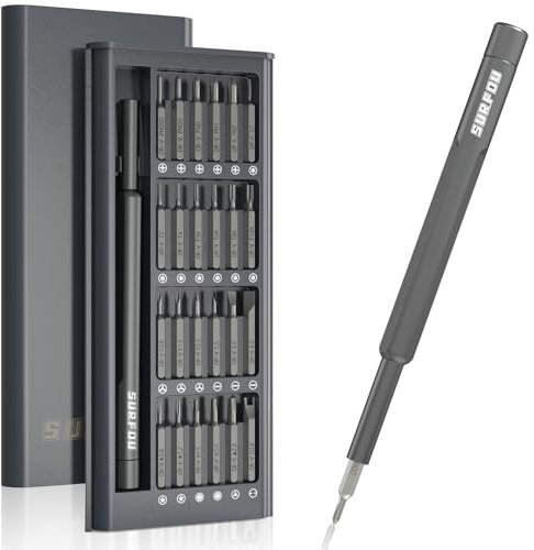 SURFOU 25 EN 1 Juego de Destornilladores Precision, Kit de Herramientas Portátil Pequeños Magnéticas Puntas de Destornillador para iPhones, Switch, PS4, PS5, Xbox, PC, Mac, Laptop, Ordenador, Cámara