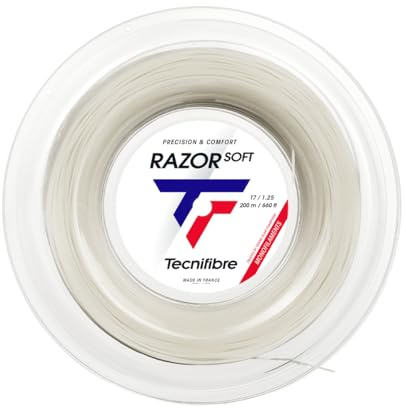 Tecnifibre rakhyvel mjuk monofilament polyester tennissträng 1,25 mm vit – 200 m rulle