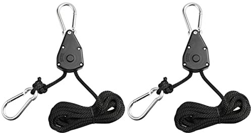 TINEASUR Lot De 2 Cordes Robustes Pour Lampes De Culture Cordes De Suspension Cordes De Levage Cintres En Acier Inoxydable