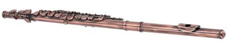 Agujero Cerrado C Flauta 16 Llaves Flauta, C Estudiantes de Dual Cojín de Bolsas de Gases de Pie para Practicar la Grabación de Música (Antiguo