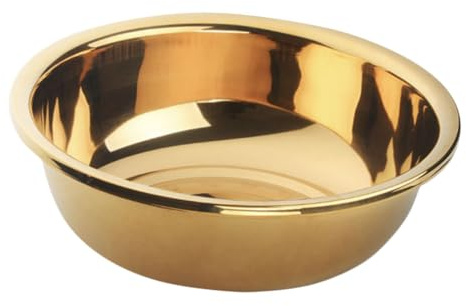 GALPADA Tazón Grande de Acero Inoxidable Grueso Fondo Plano y Diseño Antideslizante, Recipiente Práctico para Mezclar y Lavar Verduras en Cocina Estilo Aleatorio
