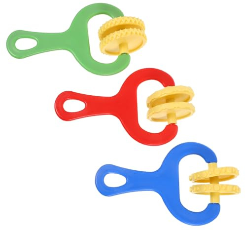 Veemoon Rodillos Texturizadores para Arcilla de 3 Piezas, Molde para Manualidades Escolares, Sello de Rodillo de Arcilla Seguro y Colorido, Kit para Plastilina Jardín de Infantes