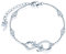 INFINIONLY Damen Mädchen 925 Sterling silber Armbänder, Schmuck-Sets, Anker und Unendlichkeitssymbol Armbänder, Silber, Intarsien Zirkon, Geburtstag Weihnachten Geschenk
