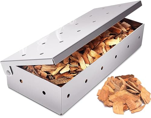 Räucherröhre, Pellet-Räucherschlauch, Räucherrohr Edelstahl, Gas-Grillzubehör oder Holzkohlegrill, BBQ Räucherröhre für Gasgrill und Kohlegrill Pellet Räucherbox