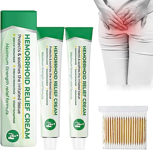 2 Stück Drpro Hämorrhoiden-Entlastungscreme,20g Natürliche Hämorrhoiden-Behandlungscreme,Pfahlbehandlung,Hämorrhoiden-Pflegecreme for Women and Men Fast Acting Relief from External Itching and Burning