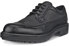 ECCO Men's Olso Brogue Oxford, Black/Black, 9-9.5