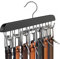 Portacinture In Legno,Porta Cinture da Armadio Clip Antiscivolo Organizer Portacinture Portacravatte Da Armadio con 14 Ganci Gruccia Portacinture Portacravatte per Cinture,Cravatte,Sciarpe