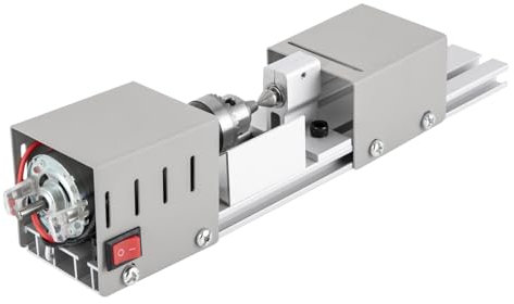 Mini Metall Holz-Drehbank Micro Drechselbank, 4000-9000U/min Präzise Drehbank Mini-Beads Miniatur-Drehmaschine Drehmaschine für Modellbau