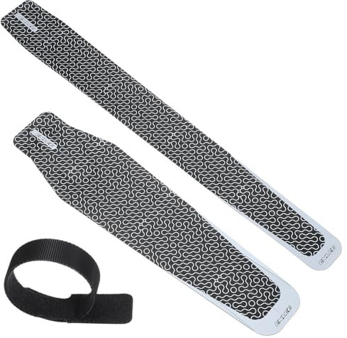 sourcing map 2 guardabarros plegables para bicicleta de montaña, delanteros y traseros con 4 correas, ligeros, se adaptan a bicicletas plegables, estilo de cadena de bicicleta de carretera MTB