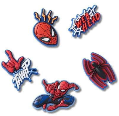 Crocs Unisex Jibbitz Charms, Spiderman 5 Pack