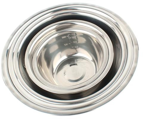 Cabilock 5 Piezas tazón de picnic de acero inoxidable utensilios de cocina para acampar Contenedores boles cocina platos hondos sopa cuenco portátil para acampar vajilla de barbacoa Silver