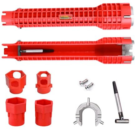 YZROHYI Llave para Grifo Fregadero 14 en 1,Llave para Fregadero Multifuncional,Llave Tuercas Lavabo,Llave de Tubo para Apretar Grifo,Llave Tubular Grifo, Fontaneria Herramientas para Instalación