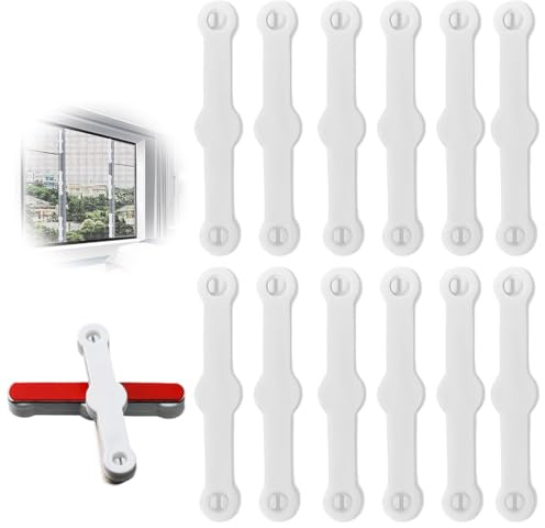 JUGUTA Confezione Da 12 Zanzariere Per Finestre, Accessori Per Zanzariere Autoadesive, Staffe Per Zanzariere, Installazione Semplice