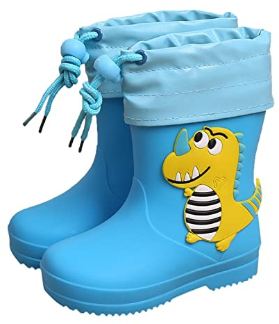 Generico Bottes De Pluie Bébé Antidérapant Confortable Bottes D'eau Filles Filles Unisexe Chaussures De Pluie Imperméable Bottes En Caoutchouc Pvc Léger Durable Chaussures Enfants Et Garçons, bleu, 20