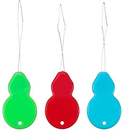 20 Stück Kunststoff Nadel Einfädler mit Klarer Box, Mehrfarbig