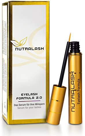 Nutralash Eyelash Formula 2.0 – Wimpernserum für lange Wimpern in nur 6-8 Wochen I Lash Serum I Wimpernserum Wachstum I Serum für Wimpernwachstum/Wimpernverlängerung I Made in Germany I 1ml