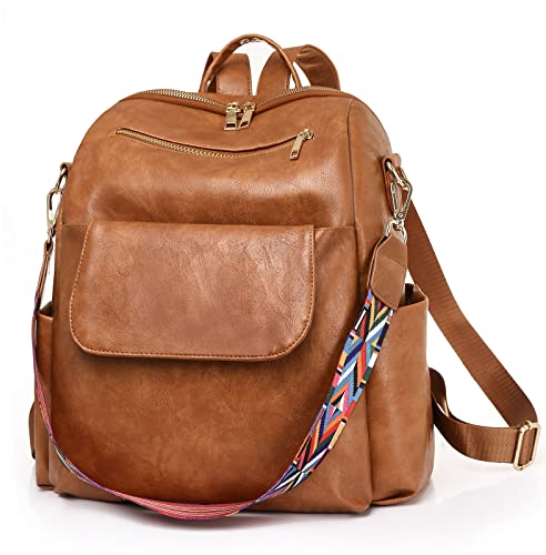 jianyana rucksack leder, damen-rucksackhandtaschen handtasche rucksack damen 2 in 1 rucksack damen klein Anti Diebstahl Umhängetasche