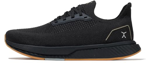 FLUX FOOTWEAR Adapt Runners for Women and Mens Barefoot Minimalist Shoes – Wide Toe Box, Zero Drop Sole, Lightweight & Flexible, Perfect for Walking, Running and Everyday Comfort, Black/Gum, 8.5 Women