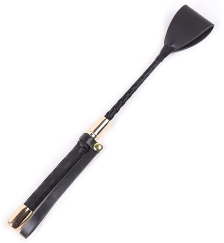 Pesoncarl Reiternte 11.8 '' Horse Whip Double Slapper Flogger Peitsche Qualität Lederpaddel Pferd zum Training, Turnier, Shows