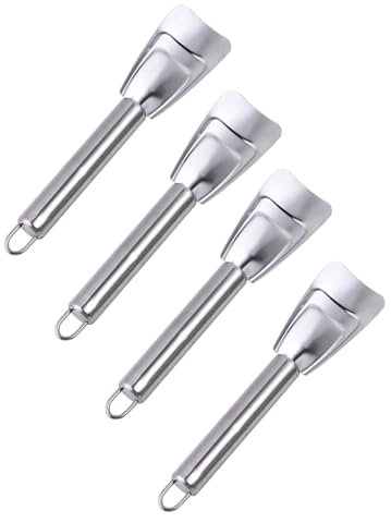 TOYANDONA 4 Pezzi Raschietto Per Ghiaccio Per Frigorifero in Acciaio Resistente Raschietto Ergonomico Con Gancio Per Appendere Utile Per Pulizia e Rimozione Del Ghiaccio