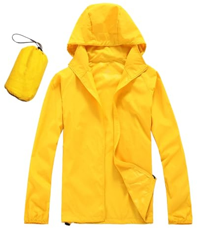 Giacca Antipioggia Uomo, Giubbotto Impermeabile Uomo, Giacca Antivento Impermeabile Elegante Giacca Antipioggia con Cappuccio Softshell Uomo Giacca Leggera da Transizione