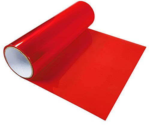 DecoMeister Vinilo Faros Coche 30x200 cm - Lámina Tintada Faros Ahumado - Película Protectora Autoadhesiva y Termoplástica para Luces, Pilotos Traseros e Intermitentes - Resistente UV - Rojo