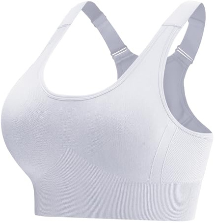 Aseniza sport-BH dam push up sport bh justerbar sportbehå med breda remmar starkt grepp utan bygel korsad rygg vadderad fitness löpning jogging yoga bh