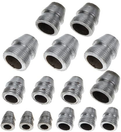 IWOWHERO Cunei di Sicurezza in Metallo per Manici di Martello, Set da 15 Pezzi (8-16 Mm), Accessori Utensili Manico Rotondo per Rinforzo Asce e Ferramenta per Lavori su Legno