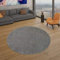 TT Home Wohnzimmer Teppich Kurzflor Unifarbendes Design Modern Und Zeitlos, Farbe:Anthrazit, Größe:Ø 160 cm Rund