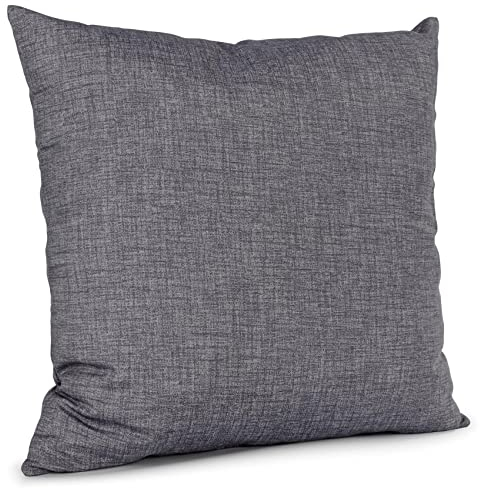 ANRO Kissenbezug Kissenhülle Kissen Sofakissen Zierkissen Deko Kissenbezüge Leinenoptik Grau 40x40cm ohne Füllung