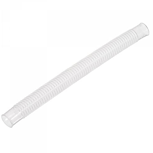 sourcing map Washing Machine Drain Hose, 15mm Inner Dia 200mm Length Corrugated Pipe White