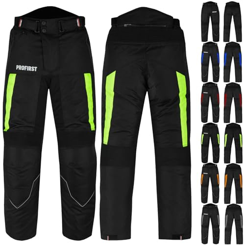 Inflori Motorbike Waterproof Trouser CE Approved Armored Motorcycle Trouser Pant for All Weather with Removable Lining - Regular Length 32 inches (UK, Waist, 30, Regular, Regular, Green)